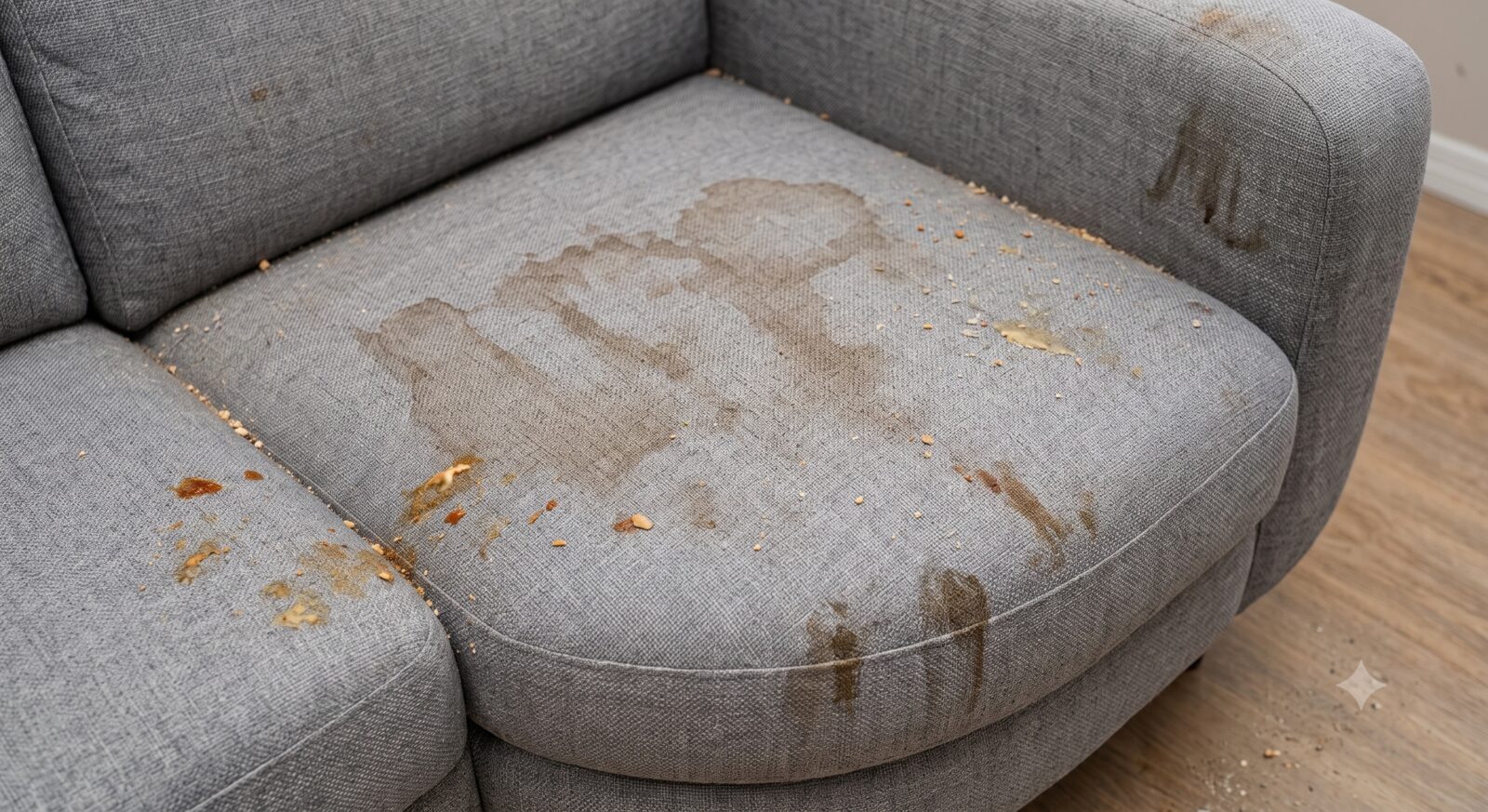 Sofa vor der professionellen Polsterreinigung